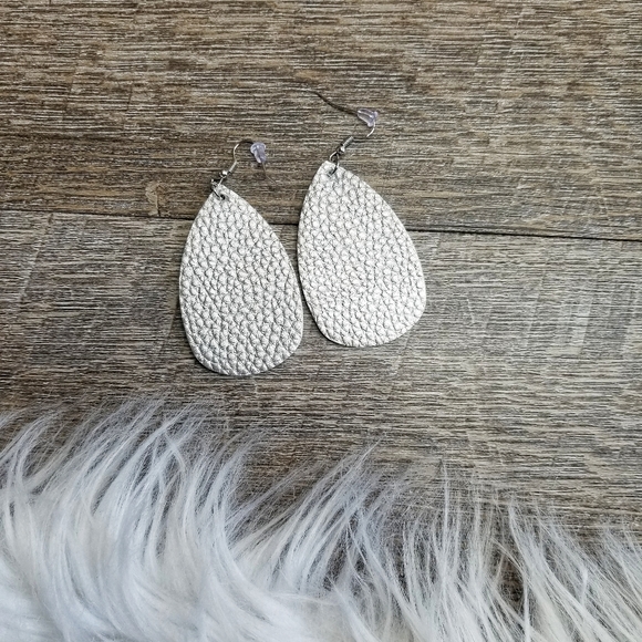 Jewelry - Teardrop Vegan Leather Foam Lightweight Earrings